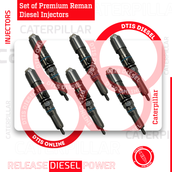 20R1753 - Set of Premium Reman Diesel Injectors - 6 Injectors Set - $1,800.00 + $1,200.00 Core Free Shipping in all orders