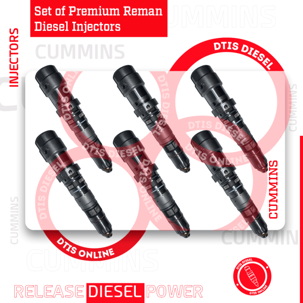 4928349 QSK - Set of Premium Reman Diesel Injectors- 6 Injectors Set - $2,700.00 + $1,200.00 Core Free Shipping in all orders